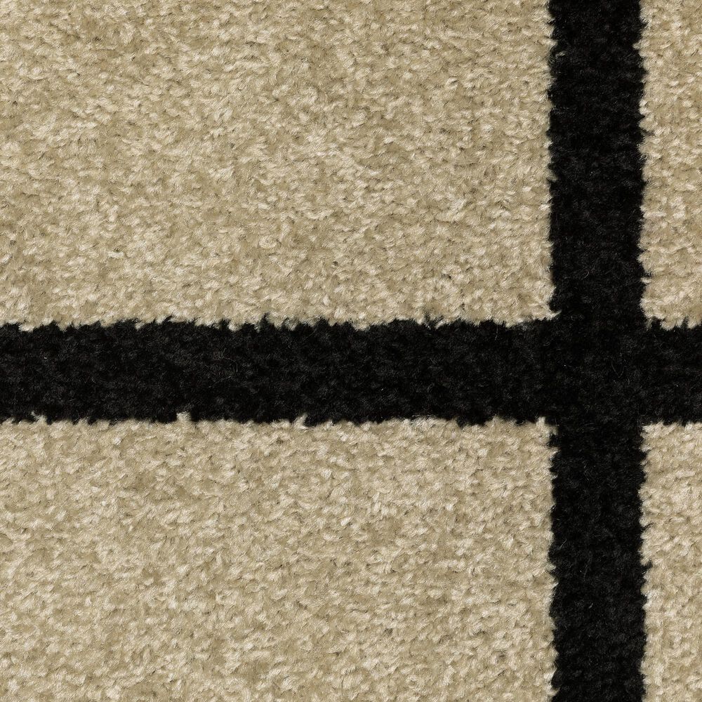 ROW by Oriental Weavers Quinn Geometric Beige and Black 7'10" x 10' Area Rug, , large