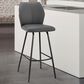 Blue River Tandy 26" Swivel Counter Stool in Gray and Matte Black, , large
