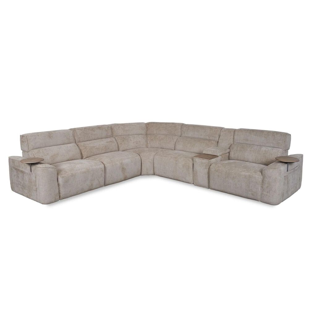 Aurora Furnishings 6-Piece Power Reclining Sectional in Fossil, , large