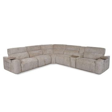 Aurora Furnishings 6-Piece Power Reclining Sectional in Fossil, , large