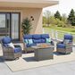 Sunwell Garden Rectangular Fire Pit Table in Gray, , large