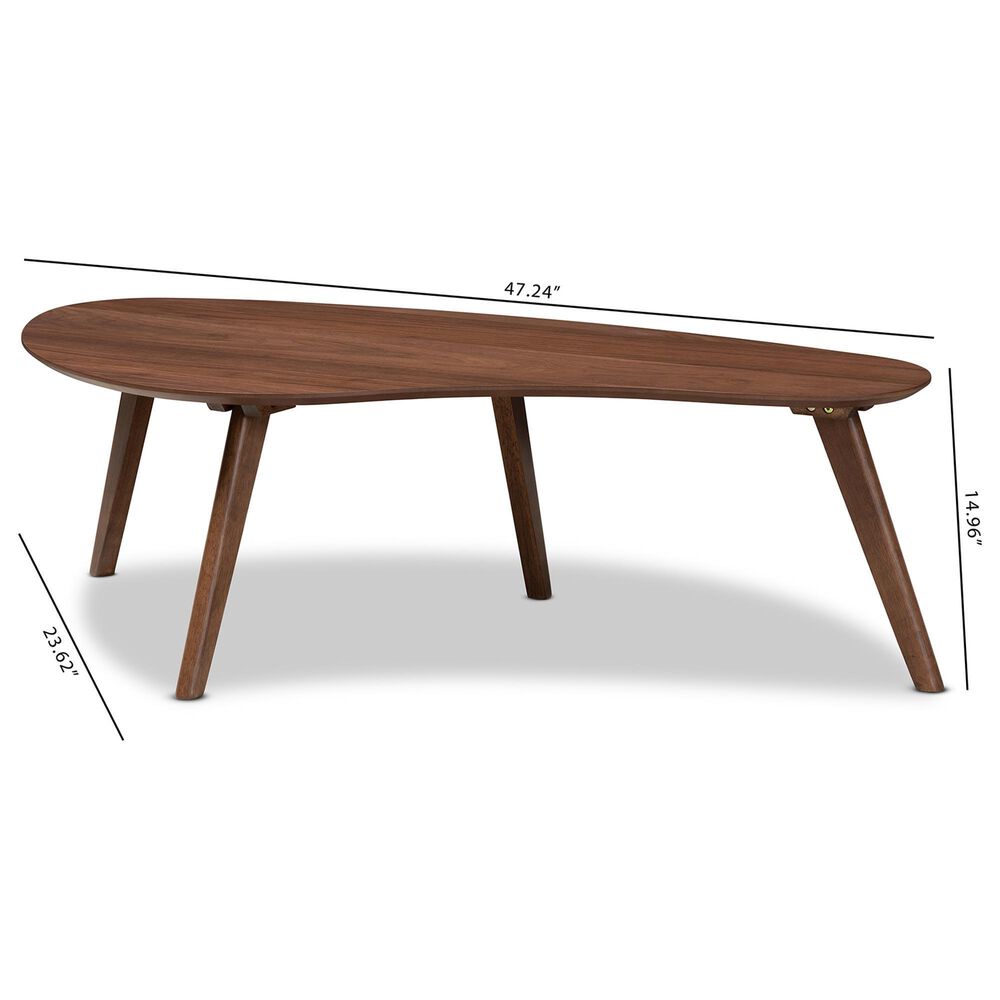 Baxton Studio Scarlette Coffee Table in Walnut Brown, , large
