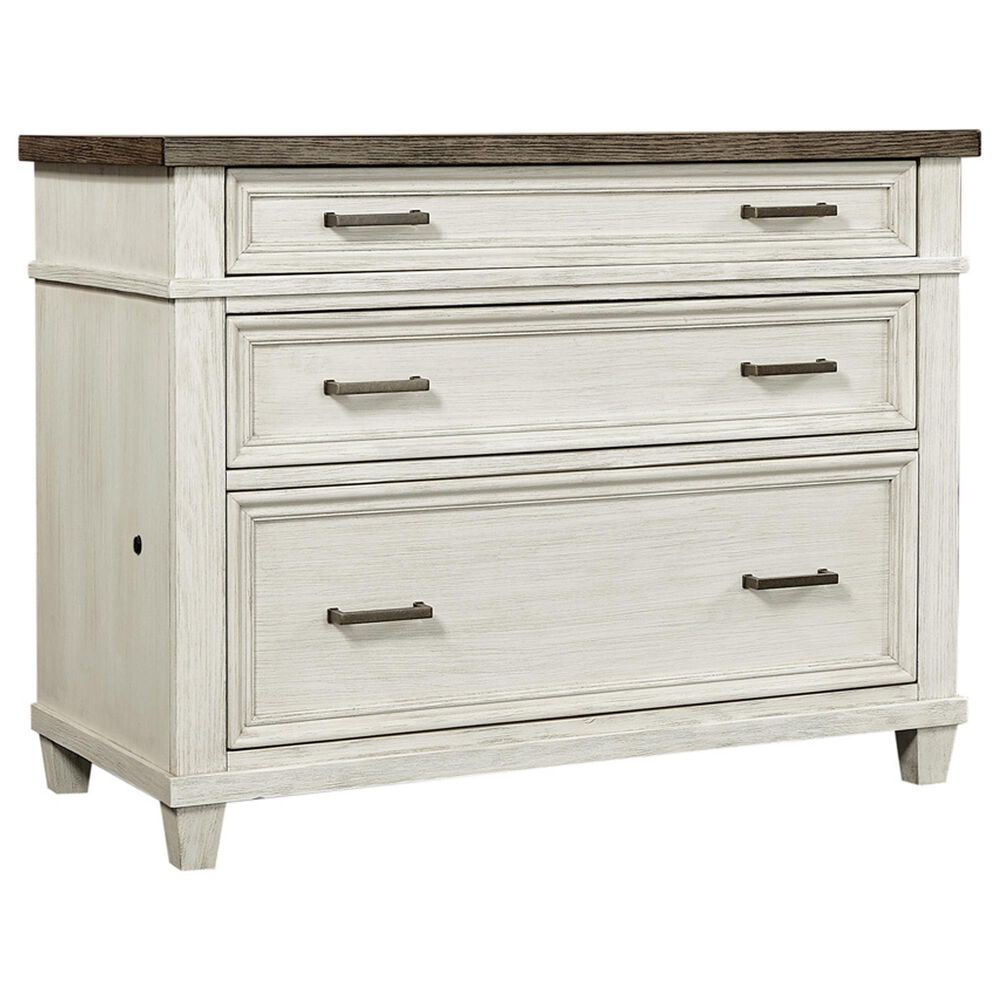Riva Ridge Caraway 3-Piece Executive Desk with Door Bookcase and Lateral File Set in Aged Ivory, , large