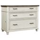 Riva Ridge Caraway 3-Piece Executive Desk with Door Bookcase and Lateral File Set in Aged Ivory, , large