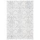 Safavieh Micro-Loop Damask 4" x 6" Ivory and Grey Area Rug, , large