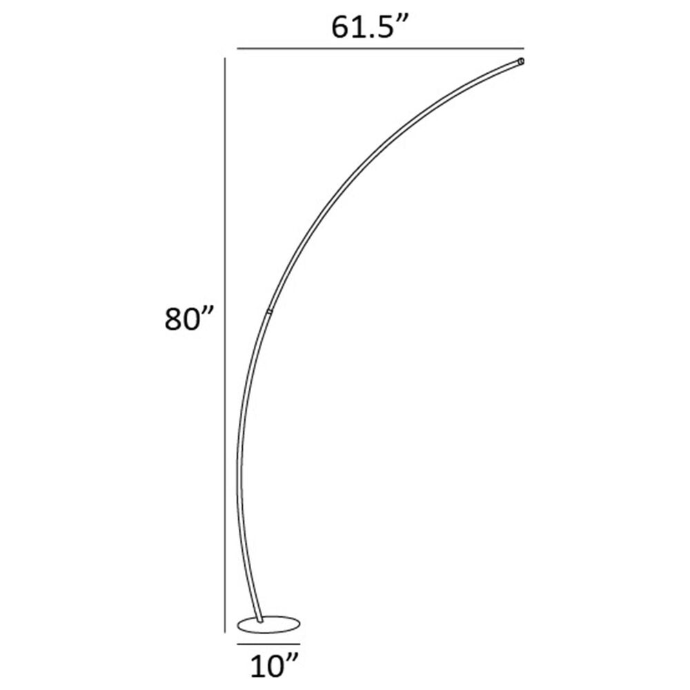 Lite Source Monita Arc Lamp in Black, , large