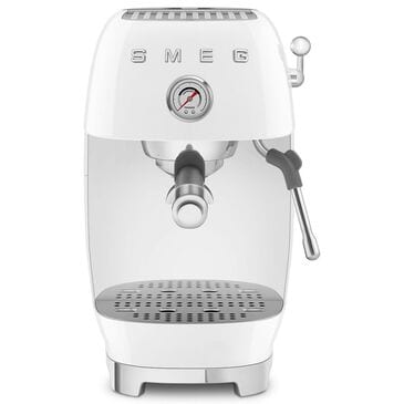 SMEG Retro Style 47 Oz Espresso and Cold Brew Coffee Machine in White, , large