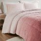 Hampton Park Brielle Ombre 2-Piece Twin/Twin XL Shaggy Long Fur Comforter Mini Set in Blush, , large