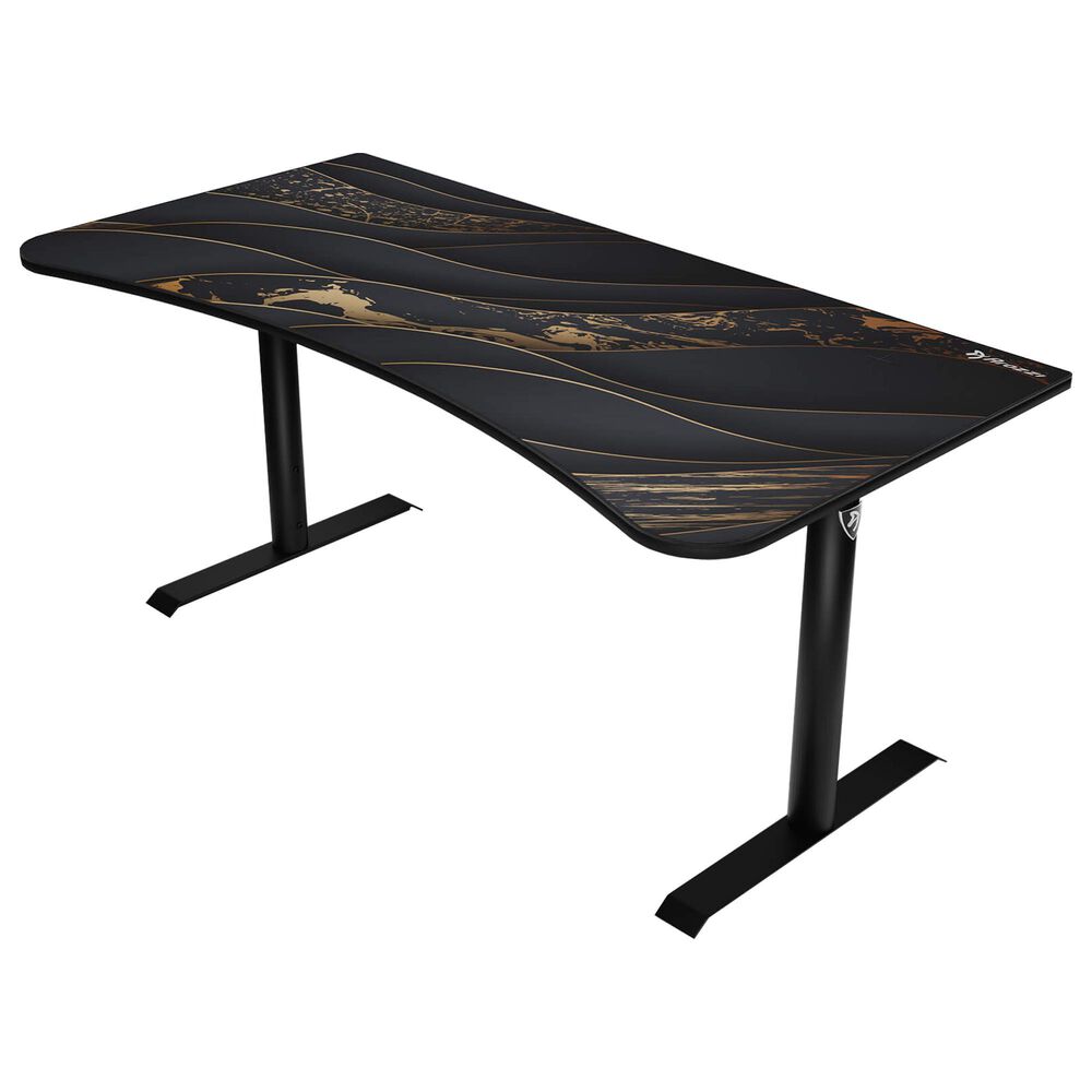 Arozzi Arena Special Edition Gaming Desk in Black and Gold, , large