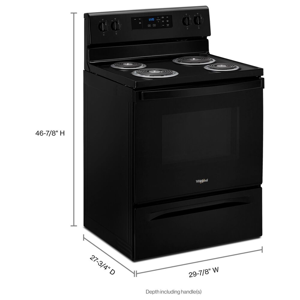 Whirlpool 4.8 Cu. Ft. Freestanding Electric Range with Keep Warm in Black, , large