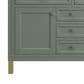 James Martin Vanities Chicago 48" Single Bathroom Vanity in Smokey Celadon with 3 cm Eternal Jasmine Pearl Quartz Top and Rectangular Sink, , large