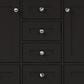 Lexora Home Dukes 48" Double Bathroom Vanity in Espresso with 2 cm White Quartz Top and Rectangular Sinks, , large
