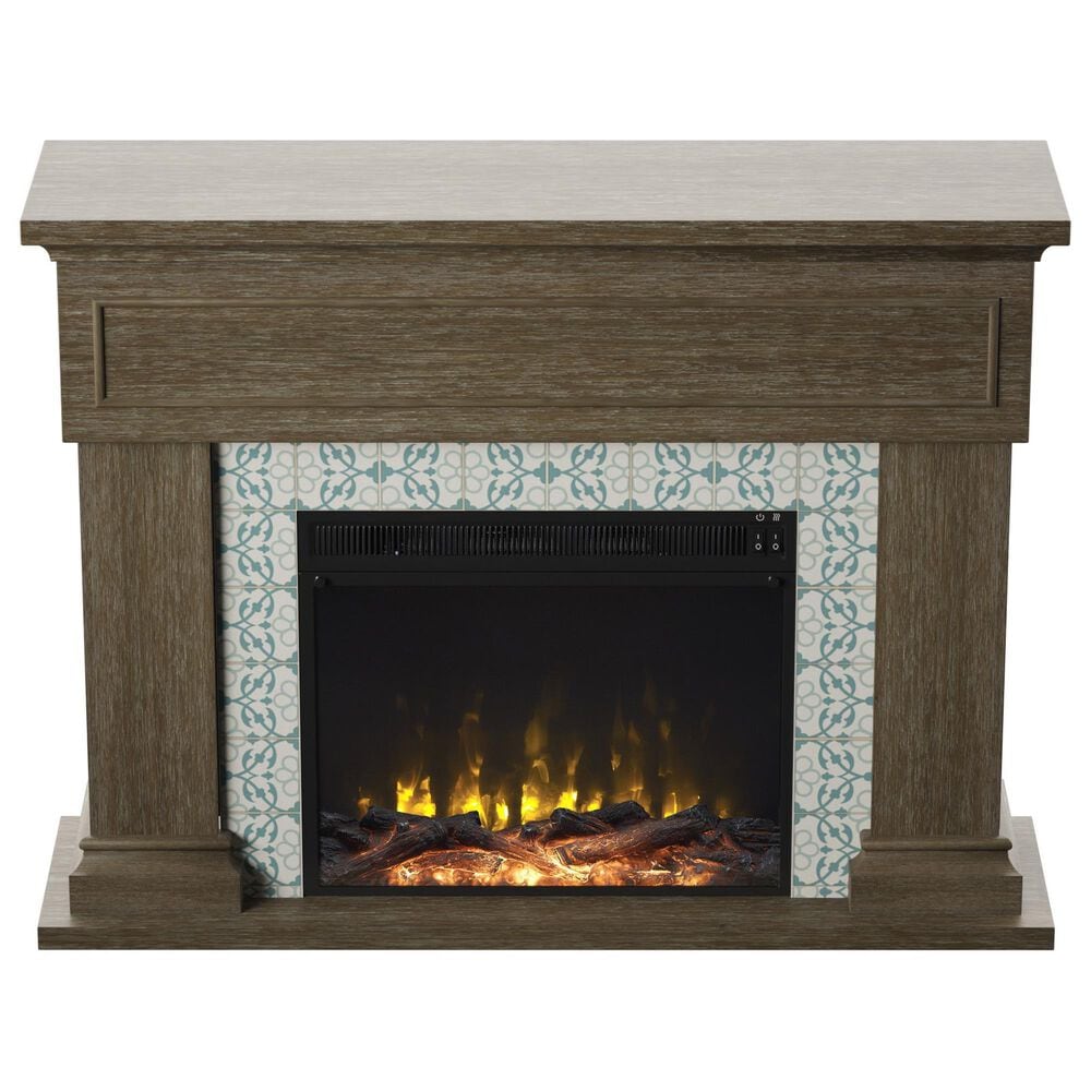 Classic Flame Twin Star 47" Wall Mantel Electric Fireplace with Reversible Surround in Hooper Oak, , large