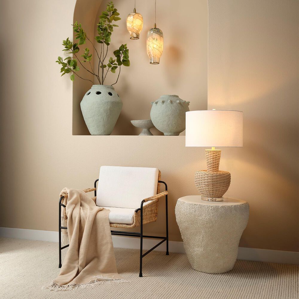 Splendor Living Ashton Table Lamp in Natural and Clear, , large