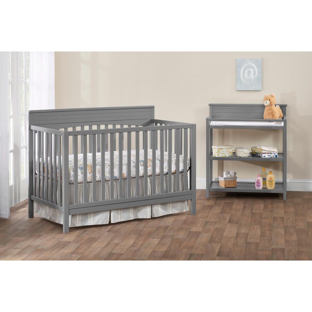 Oxford Baby Harper 4-In-1 Convertible Crib in Dove Grey, , large