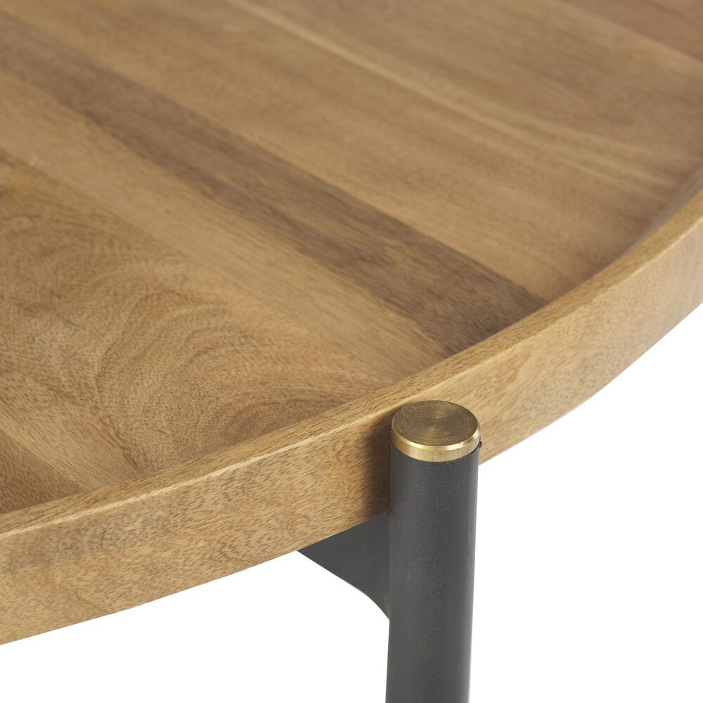 Mercana Marquisa Coffee Table in Light Brown, Gold and Matte Black, , large