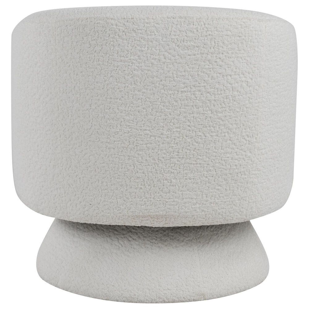 LumiSource Zara Swivel Accent Chair with Pillow in White, , large