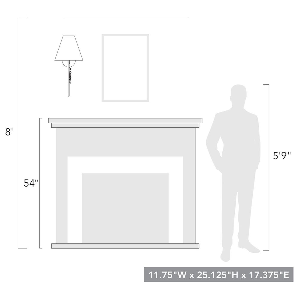 Golden Lighting Kennedy 1-Light Wall Sconce in Natural Black, , large