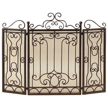 Maple and Jade 48" x 38" Fireplace Screen in Brown, , large