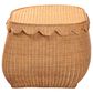 Baxton Studio Ayleen Large Basket with Scalloped Lid in Light Honey, , large