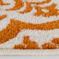 Central Oriental Terrace Tropic Contoy 5" x 7"3" Snow and Tangerine Area Rug, , large