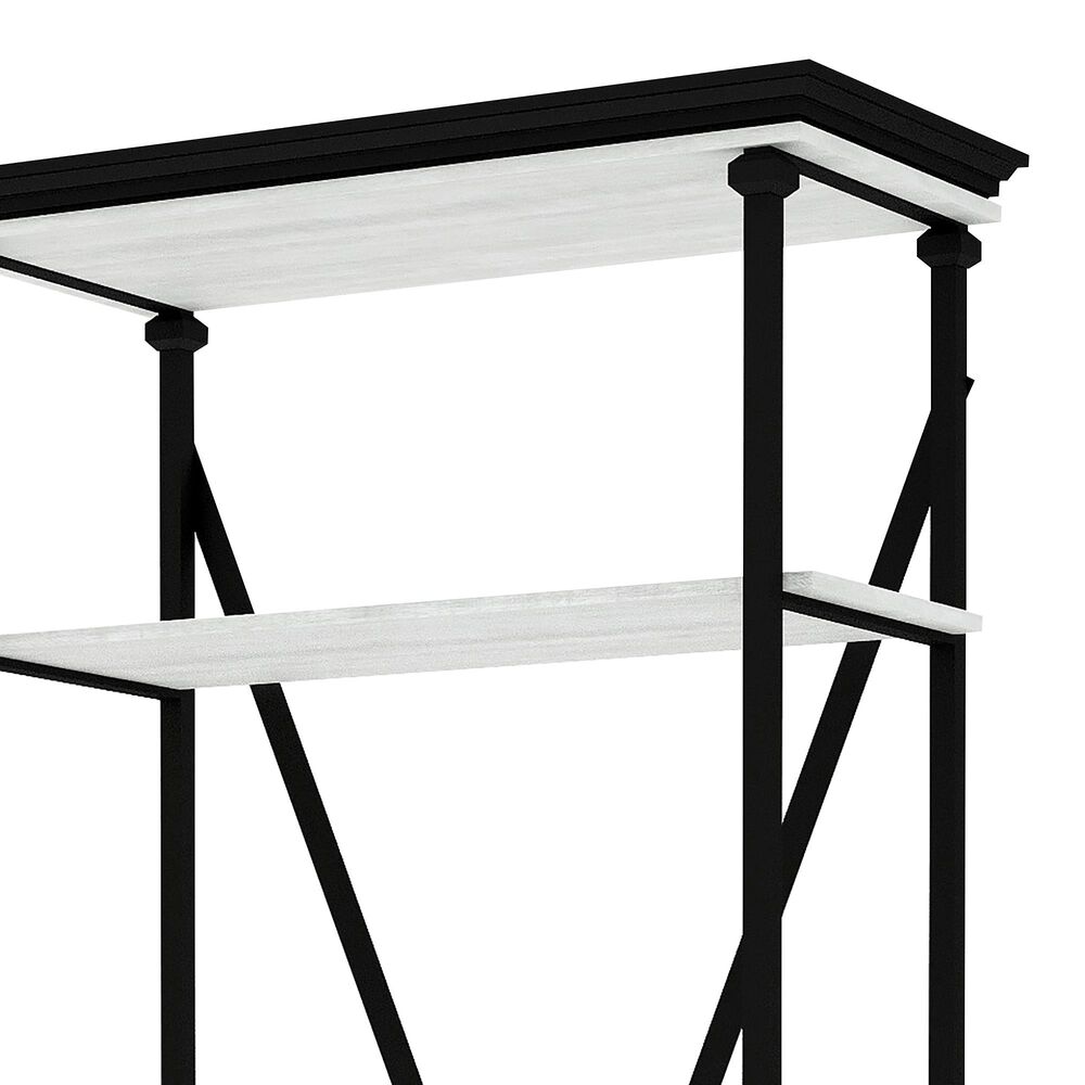 Furniture of America Kidd 33&quot; Bookcase in Antique White/Black, , large