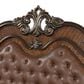 New Heritage Design Bella Note 5-Piece King Sleigh Bedroom Set in Mahogany Brown and Antique Gold, , large