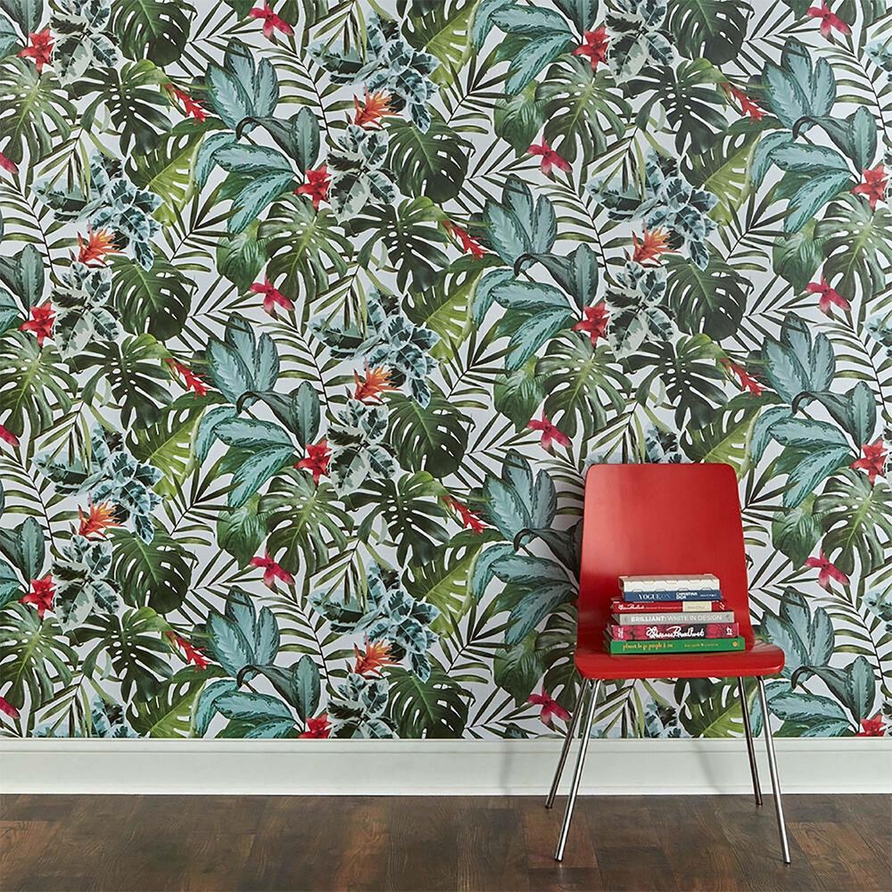 Tempaper Rainforest Peel and Stick Wallpaper, , large