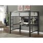 Pacific Landing Full Workstation Loft Bed in Black, , large