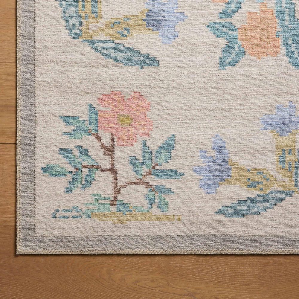 Rifle Paper Co Rosa Hawthorne 7&#39;6&quot; x 9&#39;6&quot; Cream Area Rug, , large