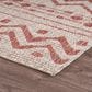 L&R Resources Sun Shower 8" x 10" Beige and Red Indoor/Outdoor Area Rug, , large