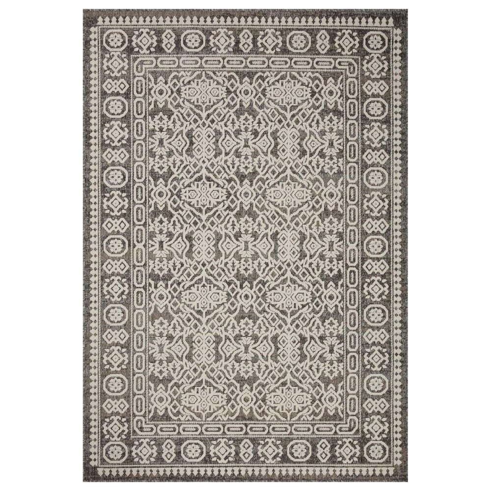 Loloi II Rainier 3"11" x 5"11" Pebble and Ivory Indoor/Outdoor Area Performance Rug, , large