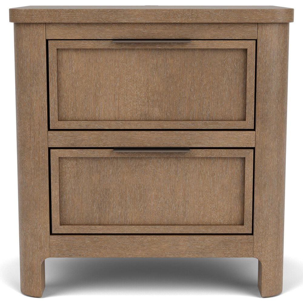 Riverside Furniture Jaxon 2-Drawer Nightstand in Casual Mink, , large