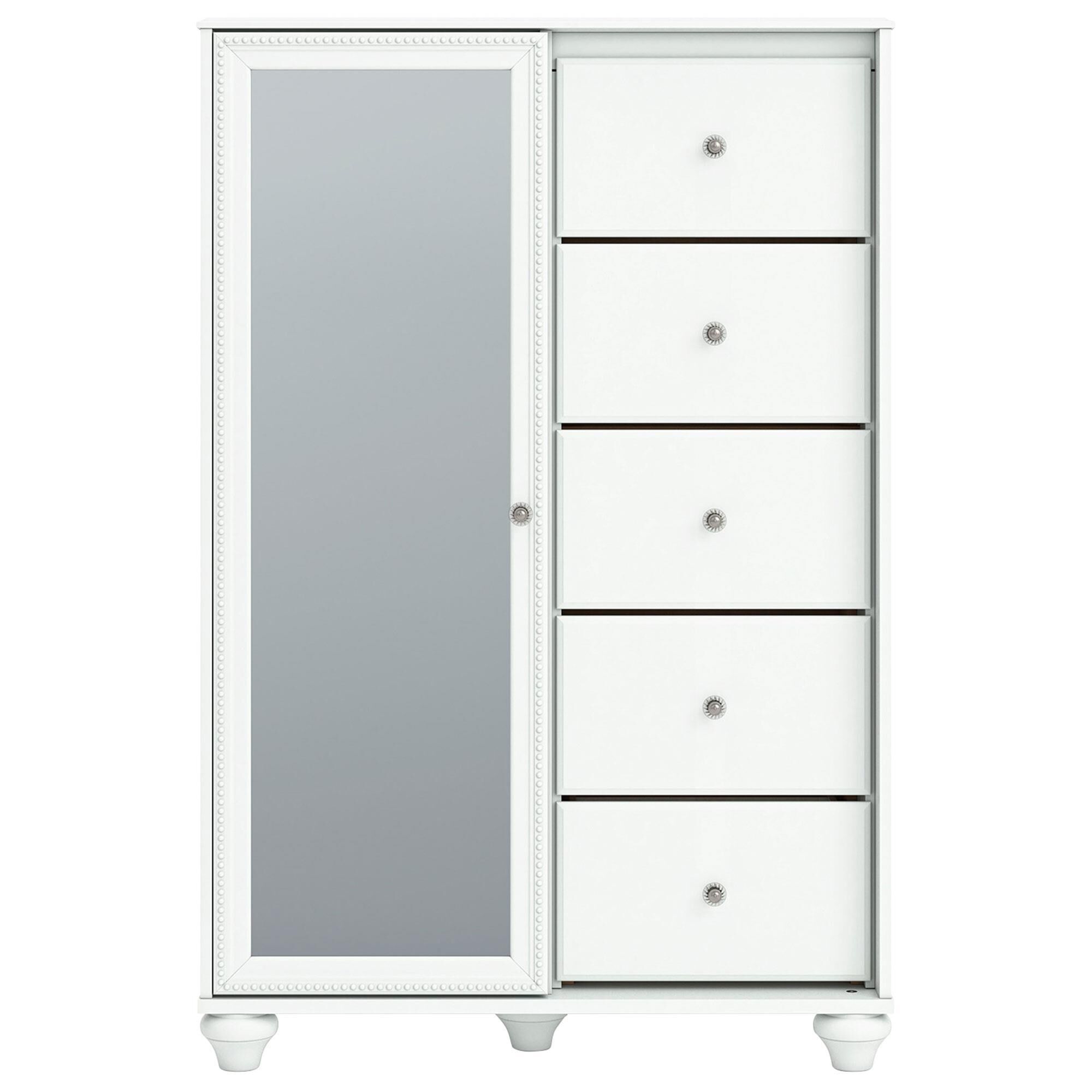 Ashley Kozlani 5-Drawer Dressing Chest in White