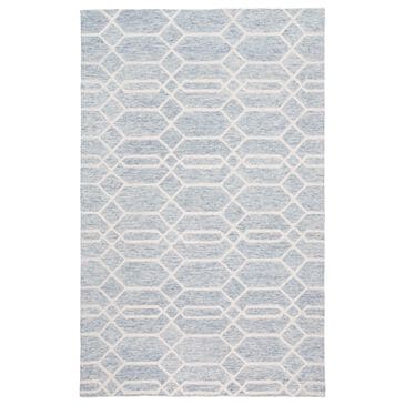 Feizy Belfort Geometric 8" x 10" Blue and Gray Area Rug, , large