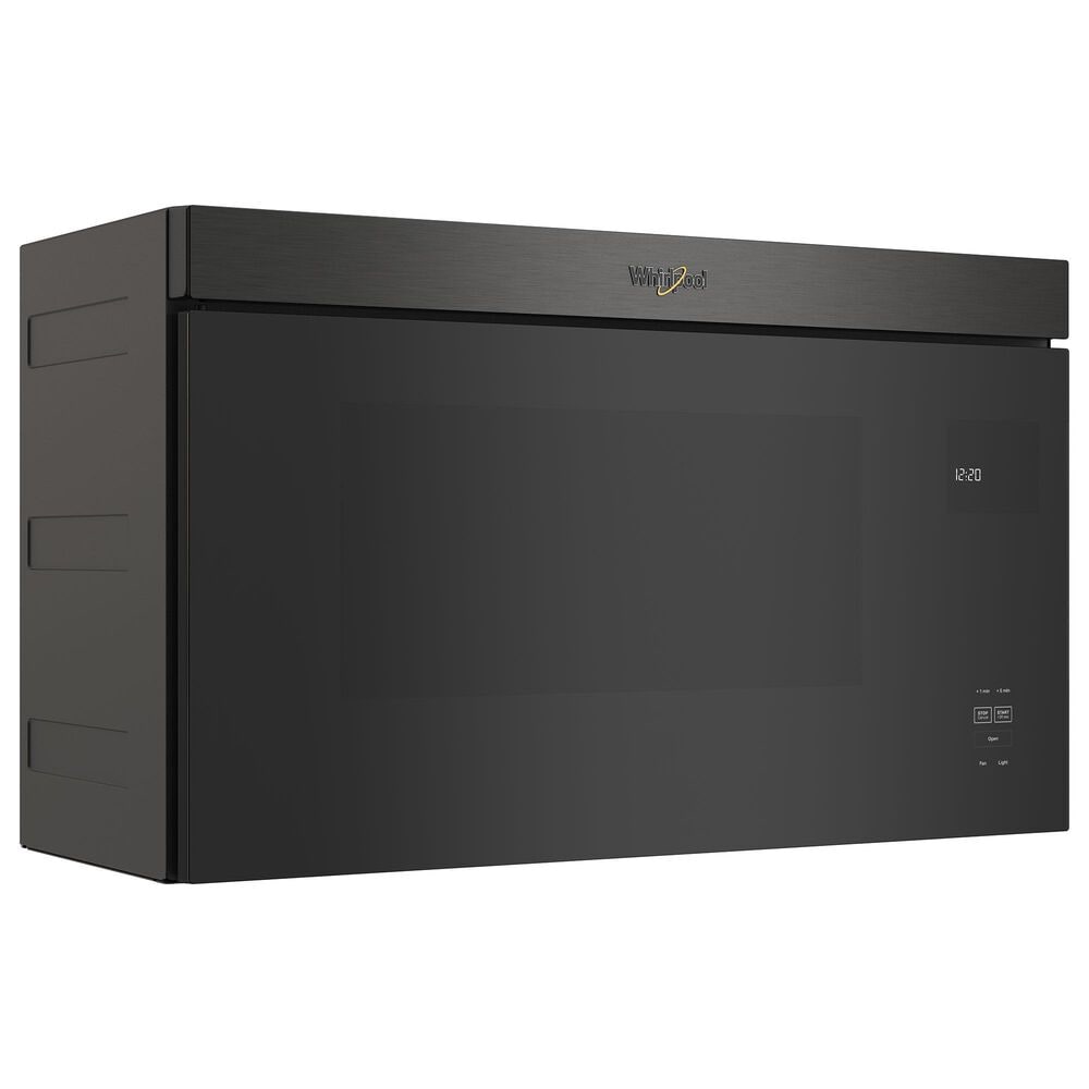 Whirlpool 1.1 Cu. Ft. Flush Mount Microwave in Black Stainless Steel, , large