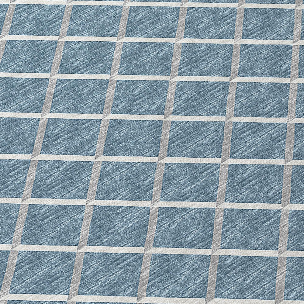 Dalyn Rug Company York 4&#39; Round Sky Blue Indoor/Outdoor Area Rug, , large