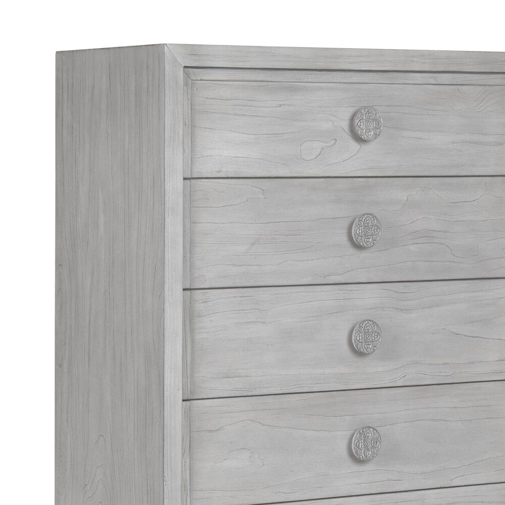 Urban Home Boho Chic 5-Drawer Chest in Washed White, , large
