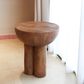 Hearth and Haven Iris Outdoor Round Side Table with 3 Cylindrical Legs in Brown, , large