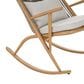 Hearth and Haven Outdoor Rocking Chair with PE Rattan Backrest in Gray (Set of 2), , large
