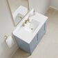 37B Claudine 36" Single Bathroom Vanity in Soft Blue with Glossy White Composite Stone Top and Backsplash, , large