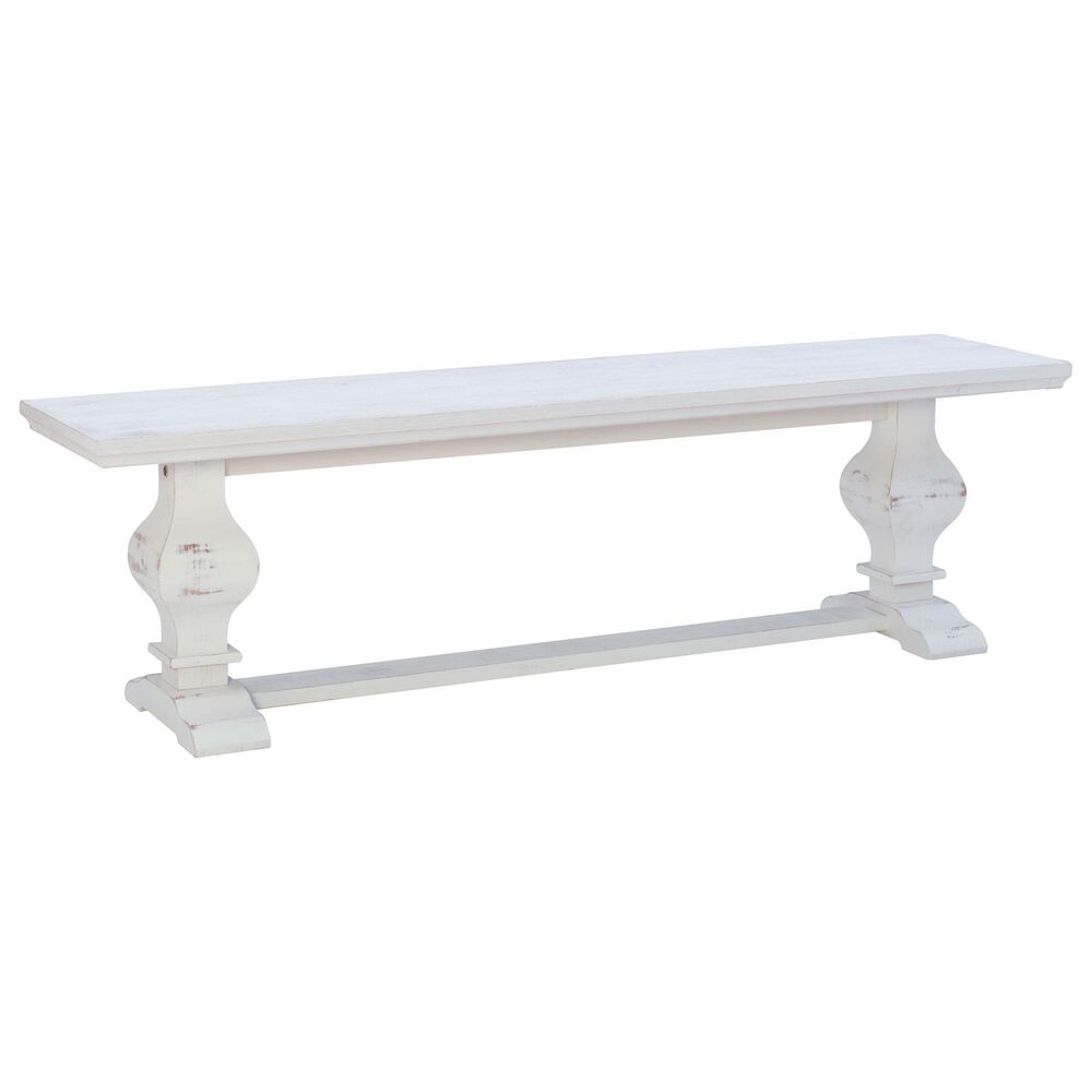 Linon Home Decor Mcleavy Bench in White, , large