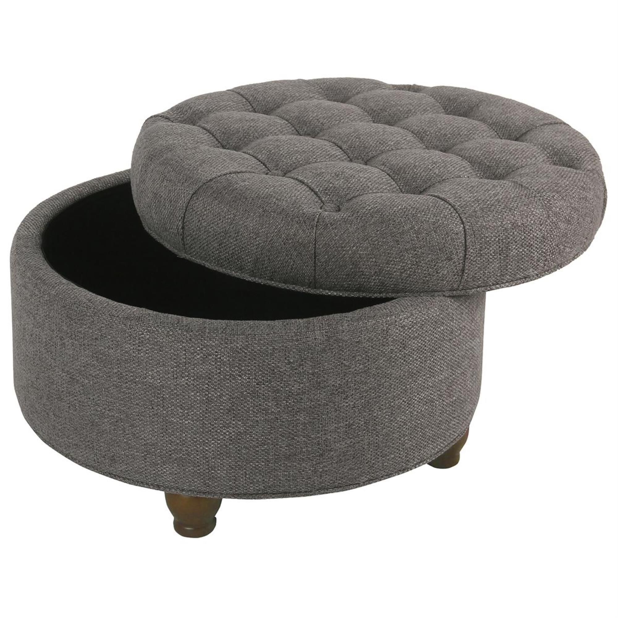 Large tufted shop storage ottoman