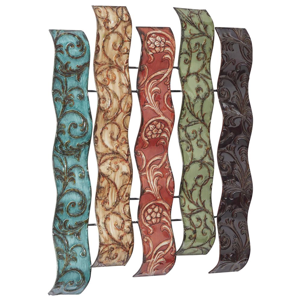 Maple and Jade 20&quot; x 24&quot; Abstract Wall Decor in Aqua, Beige, Red, Pale Green and Dark Brown, , large