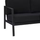 Linon Home Decor Holland Outdoor Sofa with Black Cushions in Black, , large