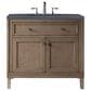 James Martin Vanities Chicago 36" Single Bathroom Vanity in Whitewashed Walnut with 3 cm Charcoal Soapstone Quartz Top and Rectangular Sink, , large