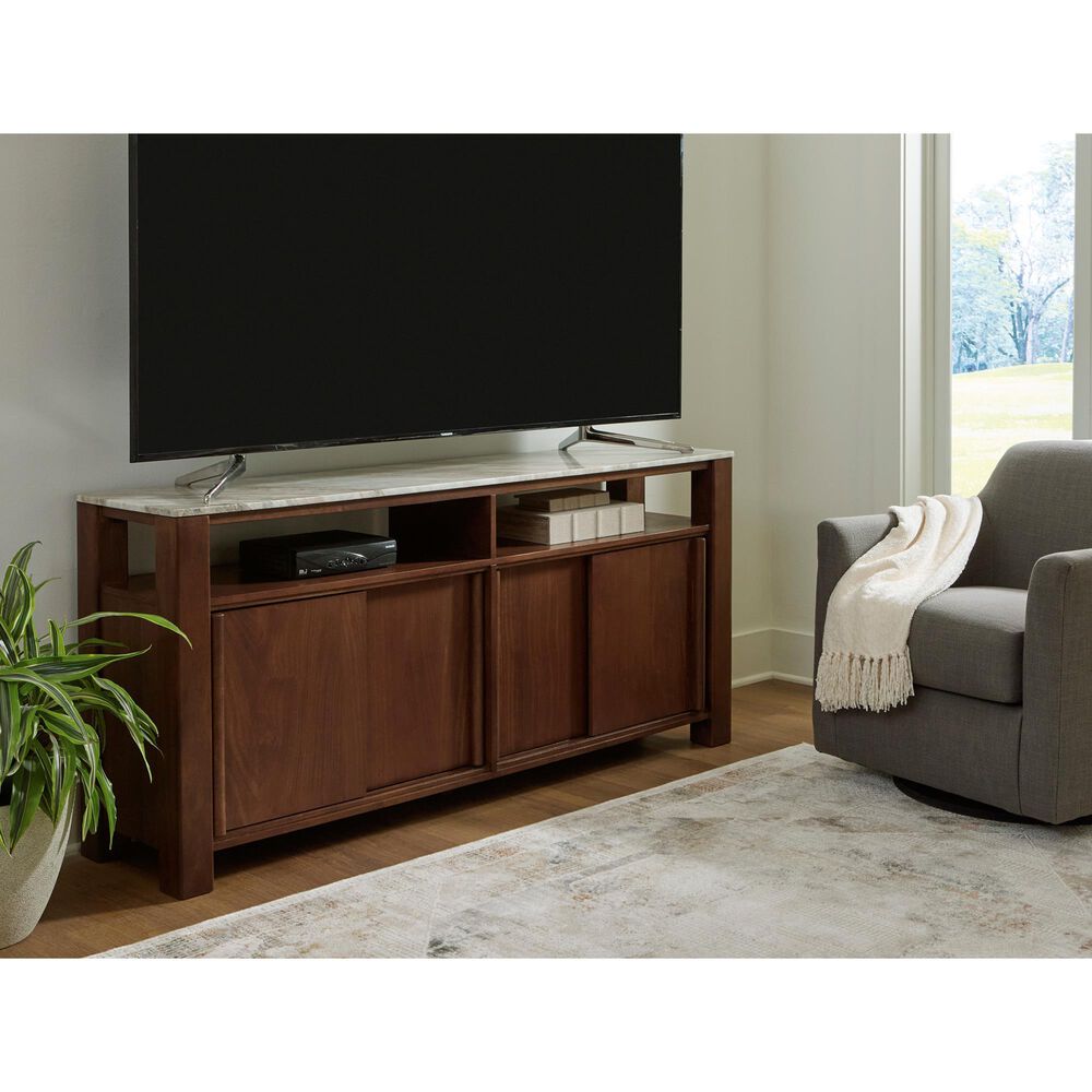 Ashley Tobinville Accent Cabinet in Taupe, White, Gray and Dark Brown, , large