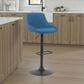 Armen Living Anibal Swivel Adjustable Barstool in Black, , large