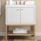 37B Isadore 30" Single Bathroom Vanity Cabinet in Bright White and White Composite Stone Top and Backsplash, , large