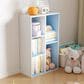 HOMLUX 5-Cube Reversible Storage Bookshelf in White and Light Blue, , large